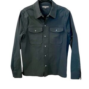Michael Kors Mens Slim Fit Double Pocket Shirt, Size M, Black, 98% Cotto…